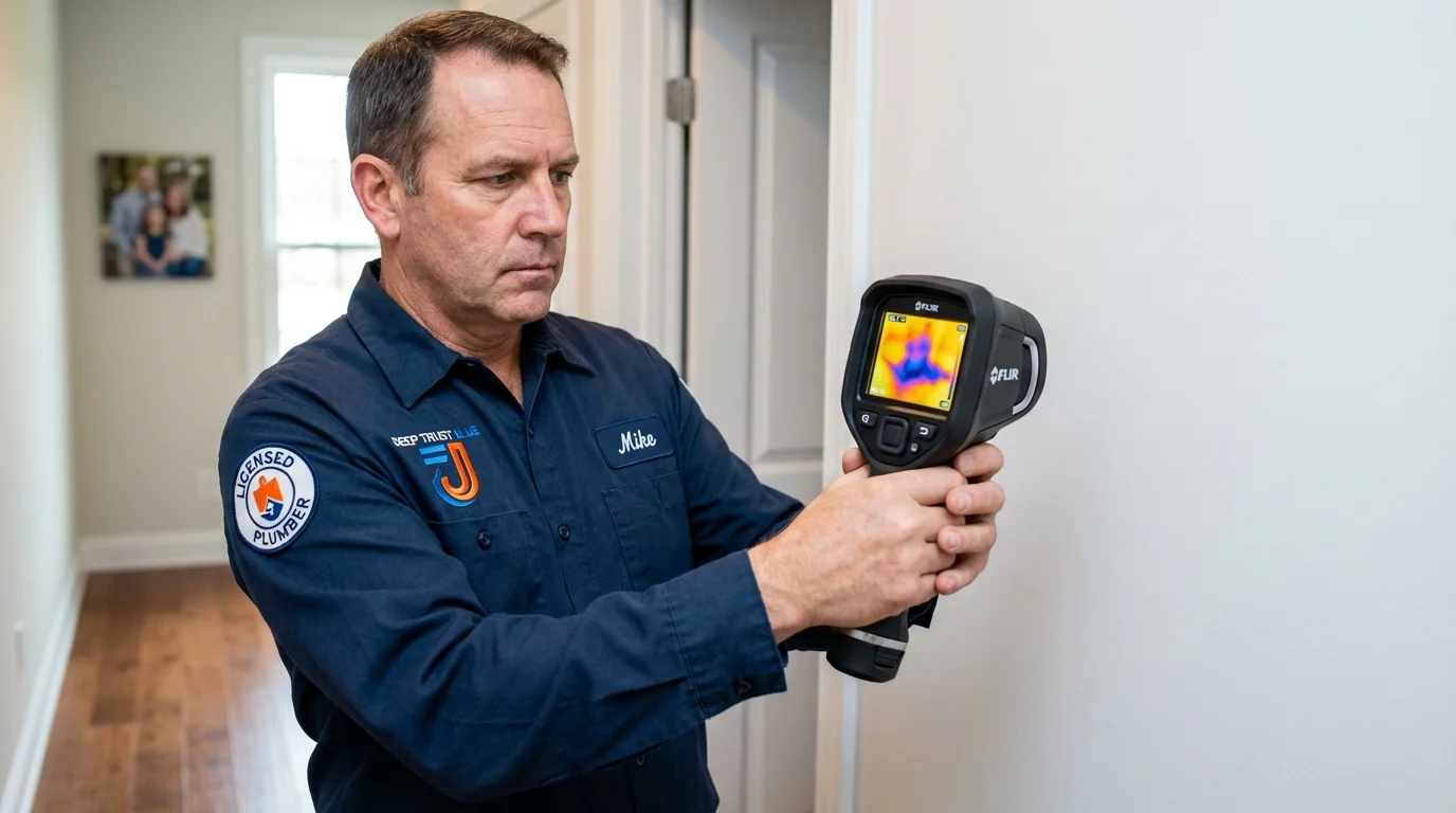 Thermal imaging leak detection by Johns Plumbing LLC in Port Washington